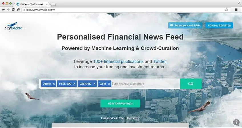 Cityfalcon financial news feed 