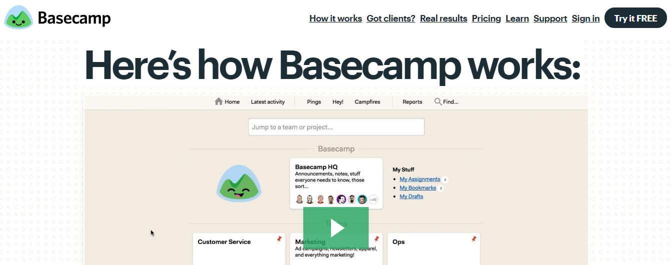 Basecamp-Website