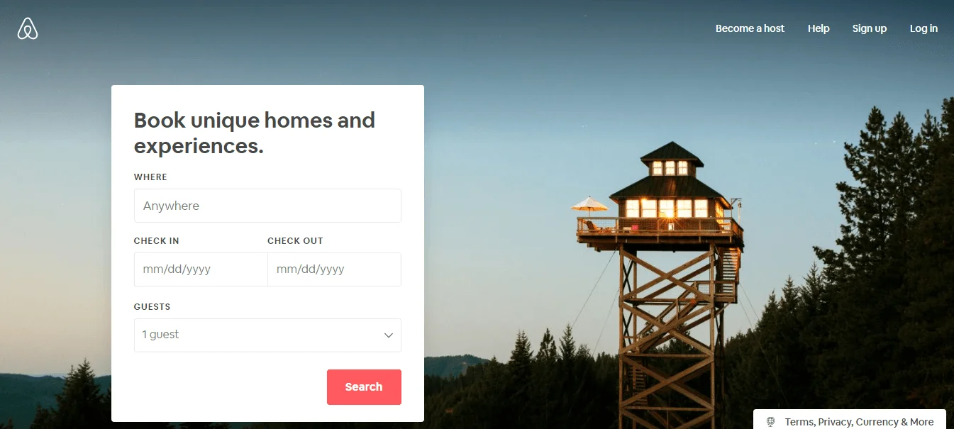 airbnb-Website