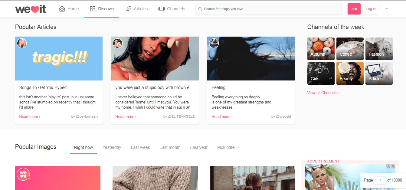 Website "We heart it