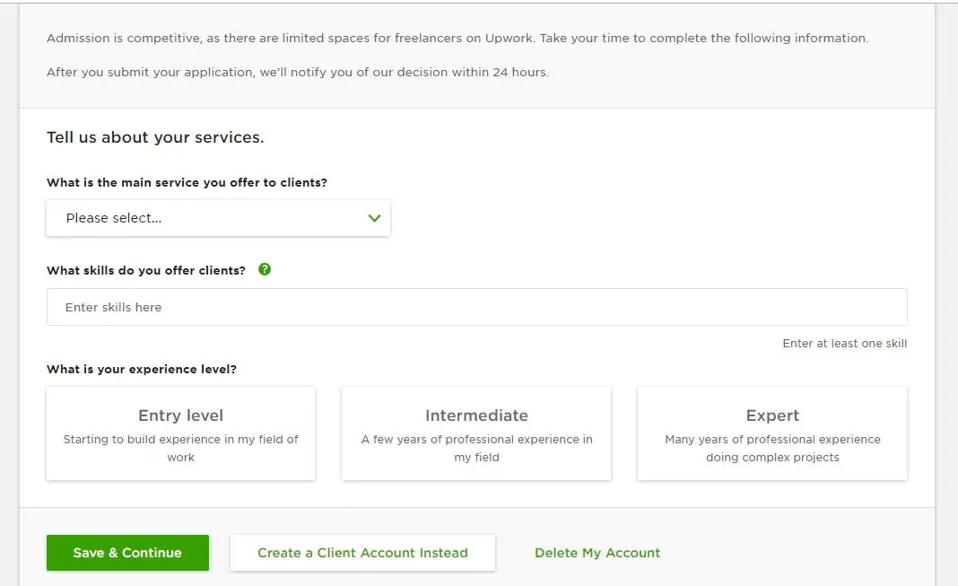 Upwork-Profil