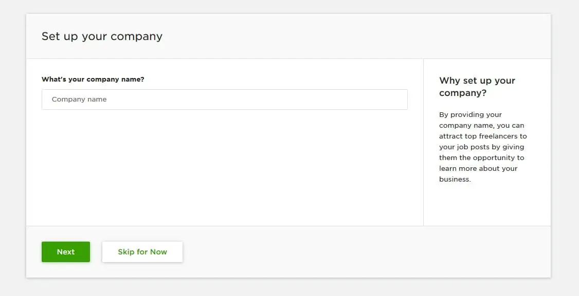 upwork set unternehmen