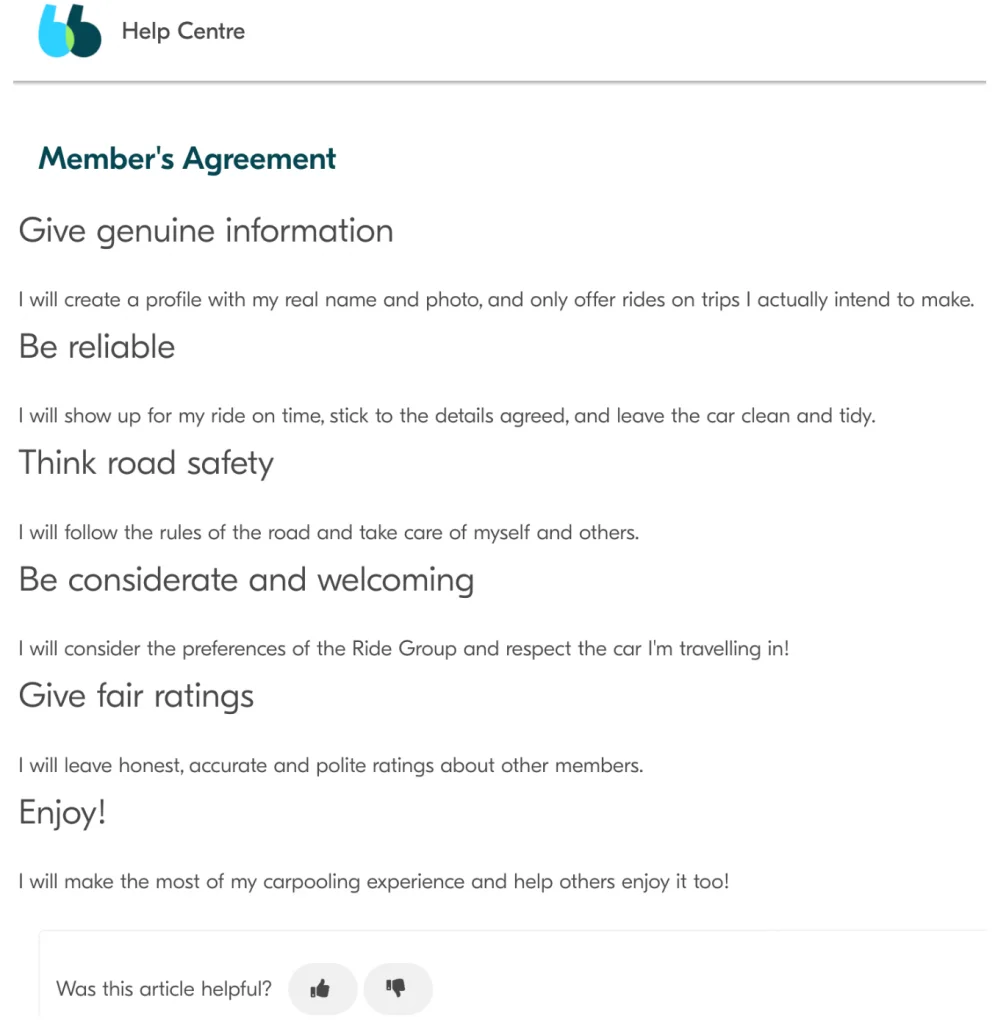 BlaBlaCar Verhaltenskodex