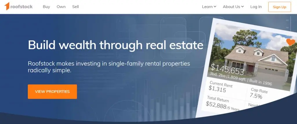 Roofstock, ein in San Francisco ansässiger Online-Marktplatz für Investitionen