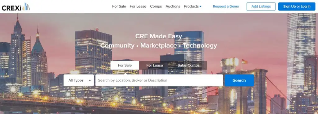 CREXi, ein Online-Immobilienmarktplatz