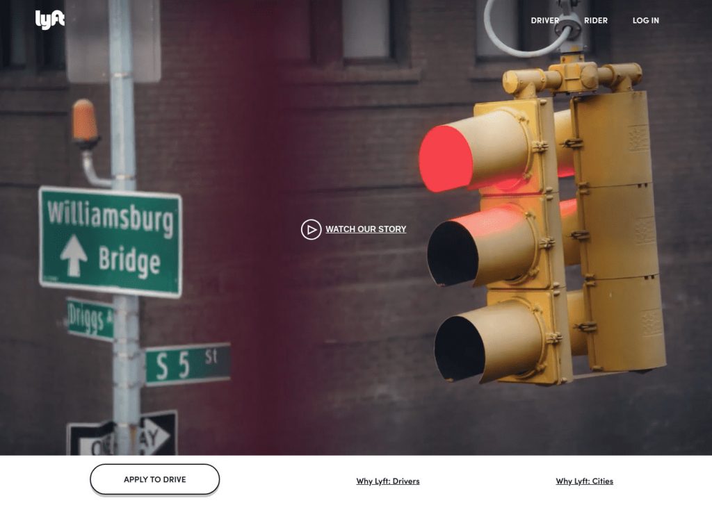 Lyft marketplace home page