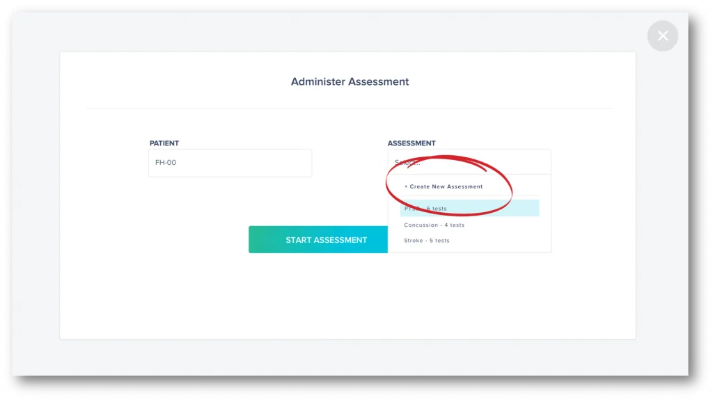 create a new assessment