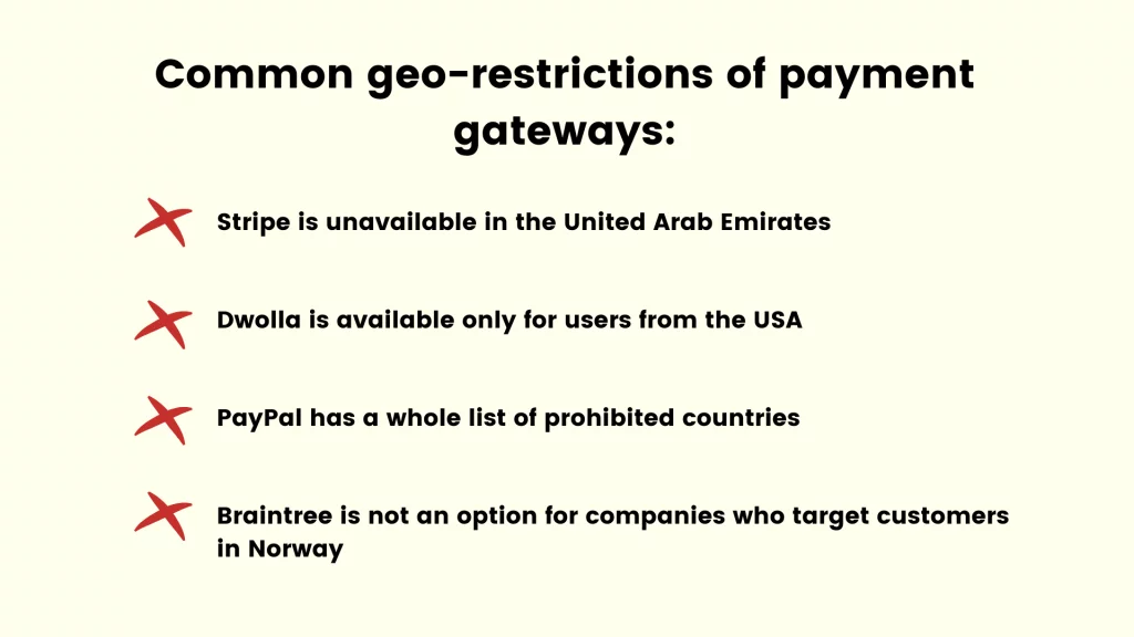 How to choose a marketplace payment solution: geo restrictions