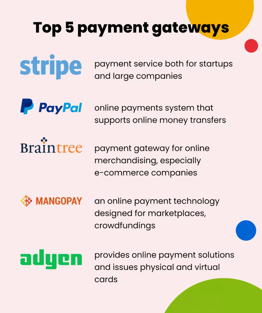 Top 5 payment gateways