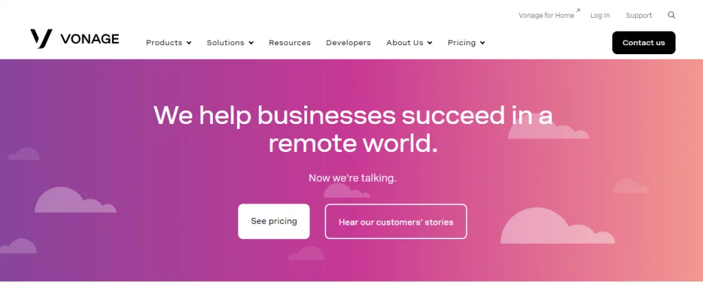Nexmo OpenTok Startseite