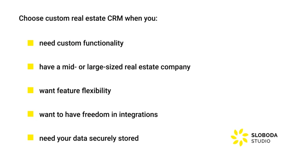 why choose custom real estate CRM
