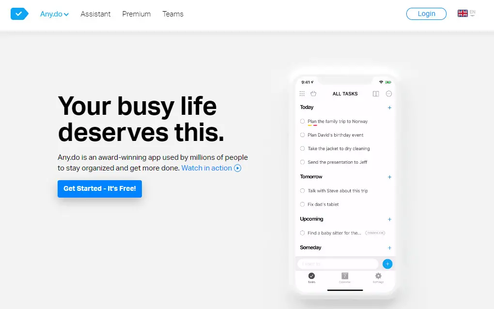 to-do list app - any.do