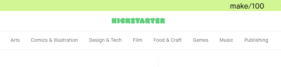 Kickstarter Categories