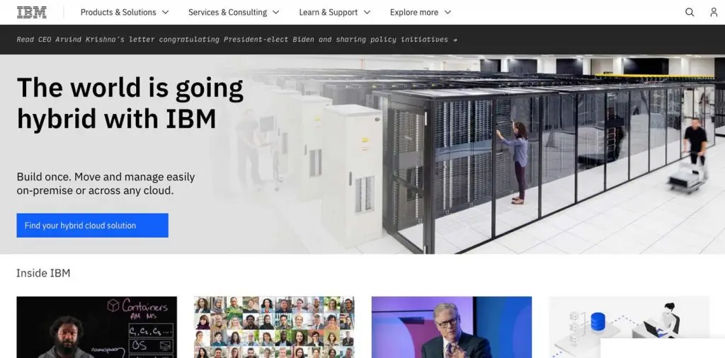 ibm homepage