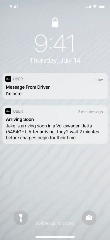 How to Create a Ride Sharing App: Uber Notifications Feature for a rideshare company