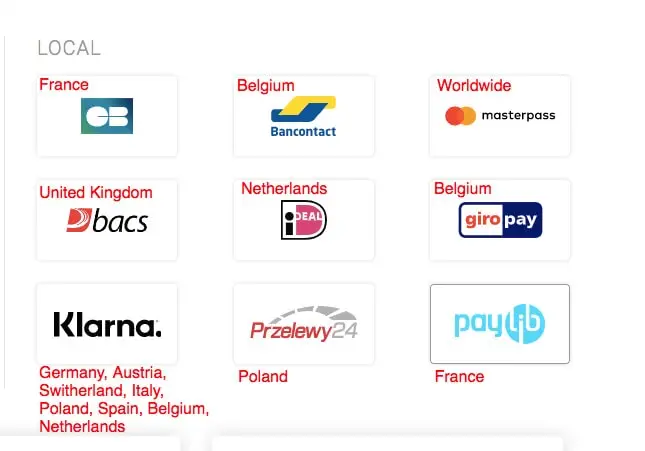 MANGOPAY local payment methods