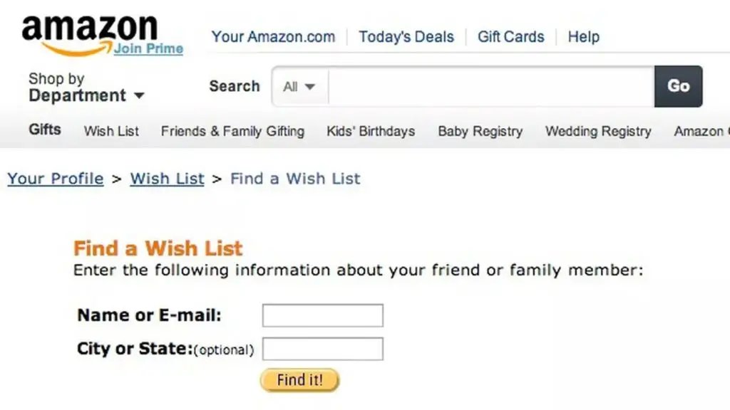 eine E-Commerce-Website wie amazon erstellen: Wunschzettel
