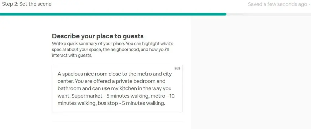 airbnb-Musterbeschreibung