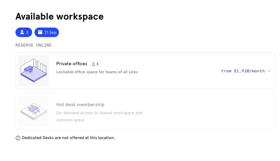 Space-as-a-service business model: wework booking system