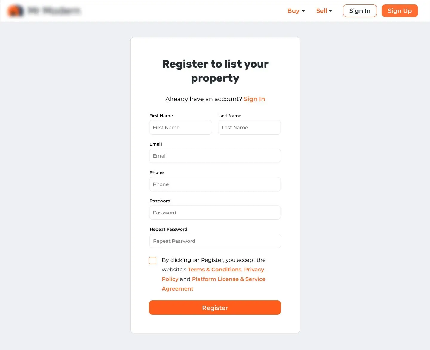 register your property