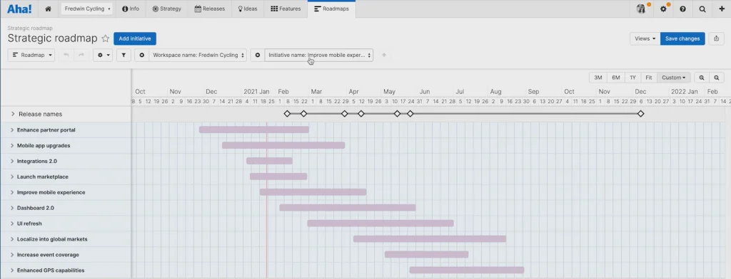 How to use a strategy roadmap: Aha! is one of guide templates