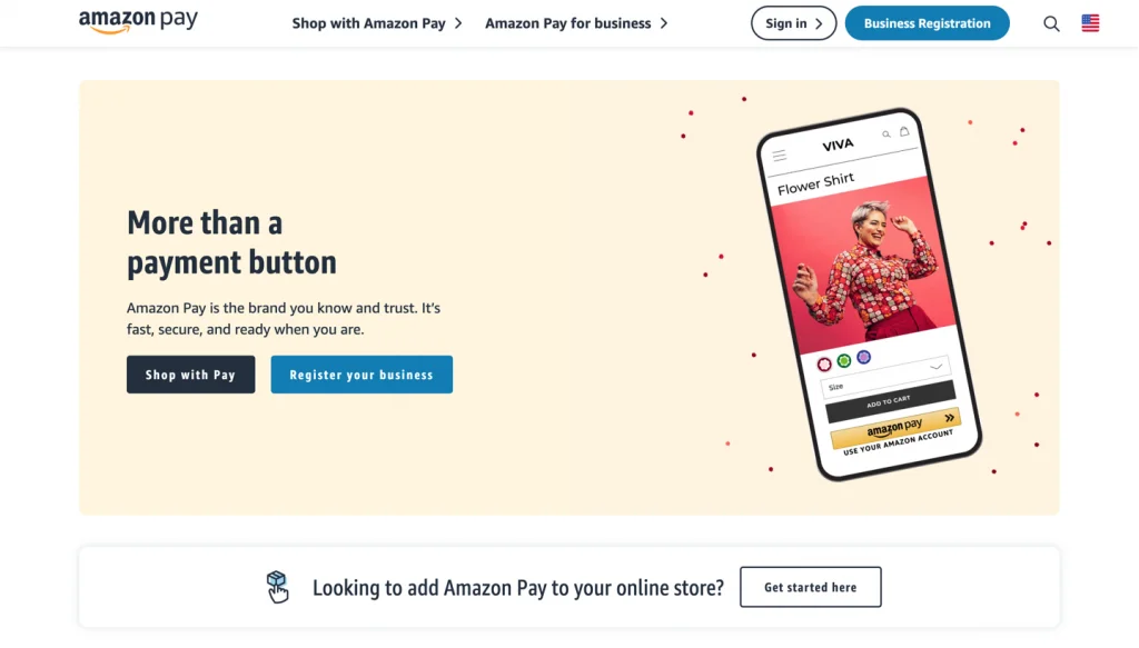 AmazonPay Willkommensseite
